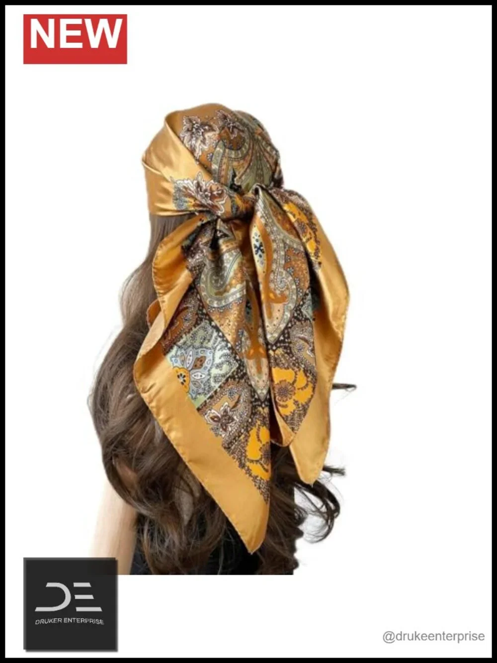 Large Square Satin Scarf 35